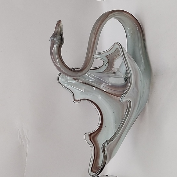 Vintage Sooner Glass Hand Blown Art Glass Swan Centerpiece/Bowl Purple - Picture 4 of 16